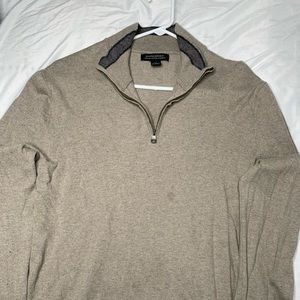Banana republic cashmere Tan half zip up sweater